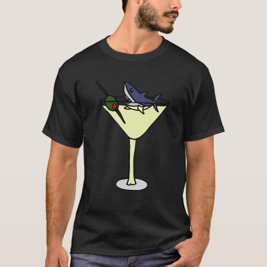 Sonnenhai in Martini Glass T Shirt (Vorderseite)