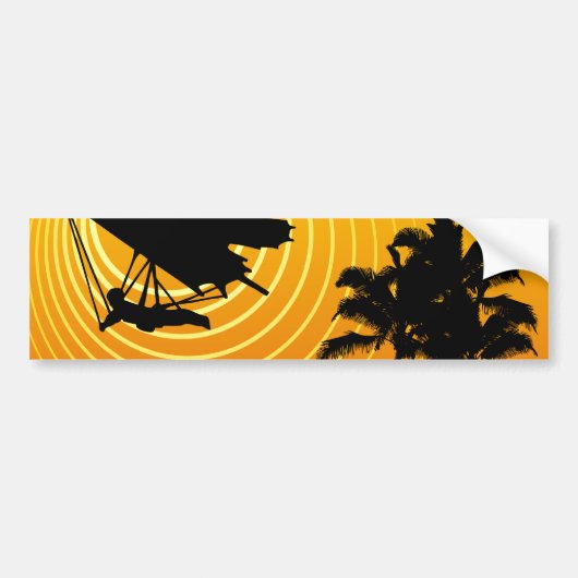Sonnenhang-Gleitschirm Autoaufkleber (Vorne)