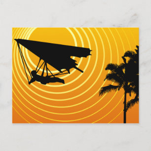 Sonnenhang-Gleitschirm Postkarte