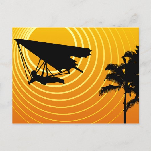 Sonnenhang-Gleitschirm Postkarte (Vorderseite)