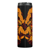 Sonnenhang, Orangensonne Abstrakte Kunst Thermosbecher (Rückseite)