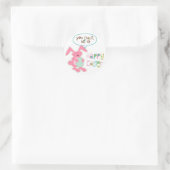 Sonnenhase und EierOstern Runder Aufkleber (Tasche)