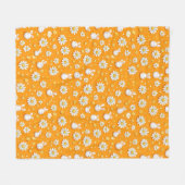 Sonnenhasen & Gänseblümchen Fleecedecke (Vorderseite (Horizontal))