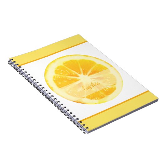 SONNENHELL GELBE PERSONALISIERT LEMONFRÜCHTE NOTIZBLOCK (Rechte Seite)