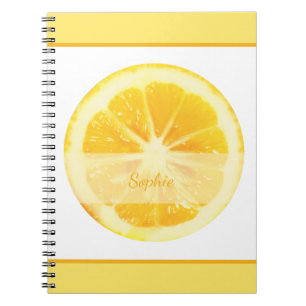 SONNENHELL GELBE PERSONALISIERT LEMONFRÜCHTE NOTIZBLOCK