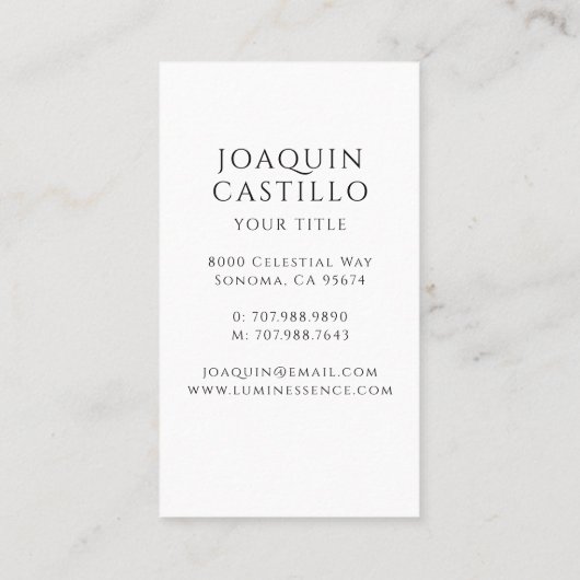 Sonnenhitzer Sonnenmond Gold Black Visitenkarte (Rückseite)