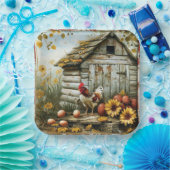 Sonnenhof-Landhaus-Papierteller Pappteller (Party)