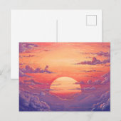 Sonnenhorizont - Lebendiger malerischer Illustrati Postkarte (Vorne/Hinten)