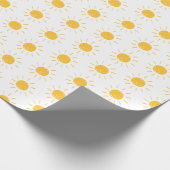 Sonnenhungrige Kinderschlafzimmer niedlich Geschenkpapier (Ecke)