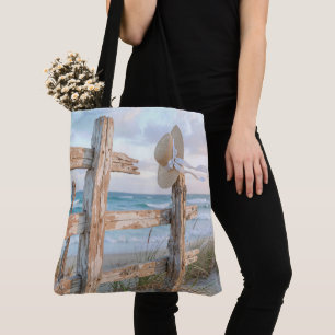 Sonnenhut auf einem Strandzaun Tasche