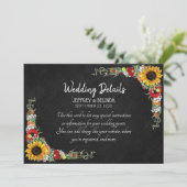 Sonnenhüttenchafel - Länderkarte für Hochzeiten Einladung (Stehend Vorderseite)