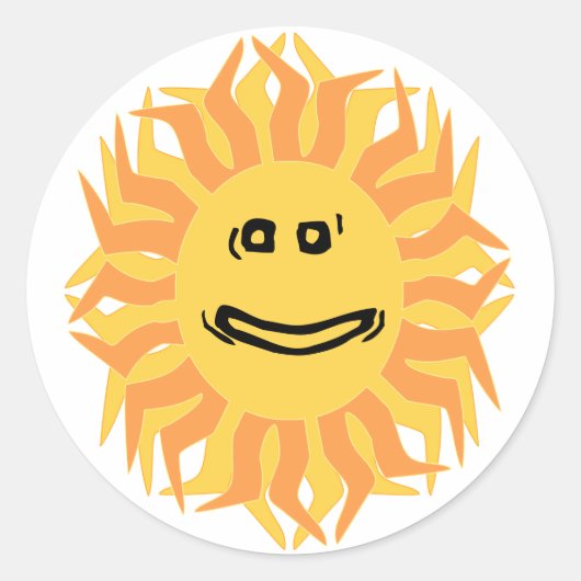 Sonnenkleber Runder Aufkleber (Vorderseite)