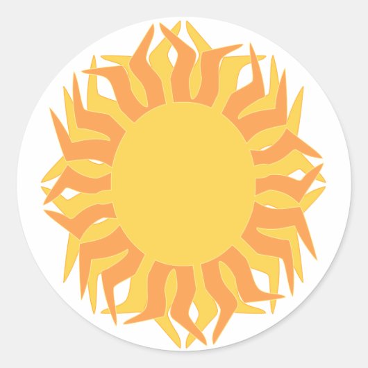 Sonnenkleber Runder Aufkleber (Vorderseite)