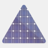 Sonnenkollektor auf weiß dreieckiger aufkleber (Vorderseite)