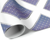 Sonnenkollektor auf Weiß Geschenkpapier (Rolleneckpunkt)