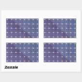 Sonnenkollektor auf weiß rechteckiger aufkleber (Blatt)