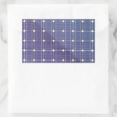 Sonnenkollektor auf weiß rechteckiger aufkleber (Tasche)