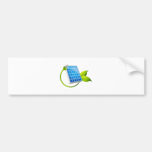 Sonnenkollektor-Blatt-Stecker Autoaufkleber