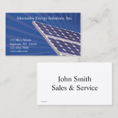 Sonnenkollektor-Visitenkarte Visitenkarte (Vorne/Hinten)