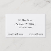 Sonnenkollektor-Visitenkarte Visitenkarte (Rückseite)