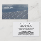 Sonnenkollektor-Visitenkarte Visitenkarte (Vorne/Hinten)