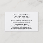 Sonnenkollektor-Visitenkarte Visitenkarte (Rückseite)