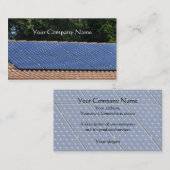 Sonnenkollektoren auf einem Hausdach Visitenkarte (Vorne/Hinten)