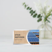 Sonnenkollektoren aus Tan Lederstahl Visitenkarte (Stehend Vorderseite)