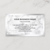 Sonnenkollektoren aus weißem Marmor Visitenkarte (Rückseite)