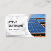 Sonnenkollektoren aus weißem Marmor Visitenkarte (Vorderseite)