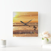 SONNENKOPFZUHAUSE QUADRATISCHE WANDUHR (Zuhause)