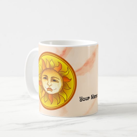 Sonnenkreis lächeln kaffeetasse (Vorderseite Links)