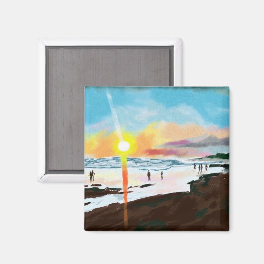 Sonnenküss: Abend Harmonie Magnet (Vorderseite/Rückseite)