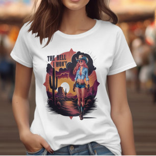 Sonnenküss Cowgirl: Ein Portrait von Bolzigkeit T-Shirt
