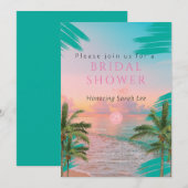 Sonnenküss: Ein tropisches Brautparty Einladung (Vorne/Hinten)