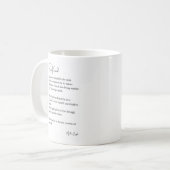 Sonnenküss Ermutigungsgedicht Kaffee Tee Tasse (Vorderseite Links)