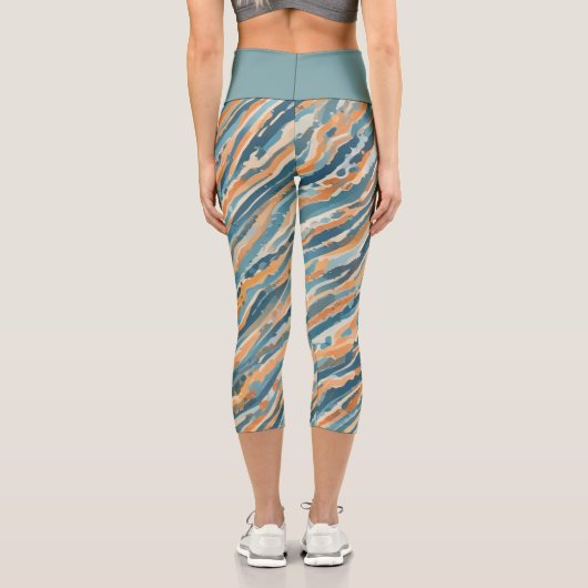 Sonnenküss Wasserfarben Capri Leggings (Rückseite)
