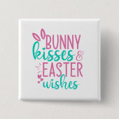 Sonnenküsse und Osternwünsche Urlaub Button (Vorderseite)