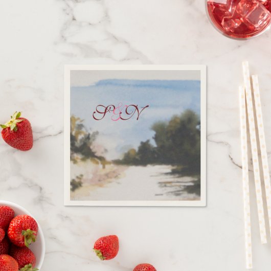 SONNENLAND IM MONOGRAMM DER TUSKANER SERVIETTE (Beispiel)