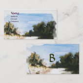 SONNENLAND IN TUSKANISCHEM Monogramm Visitenkarte (Vorne/Hinten)