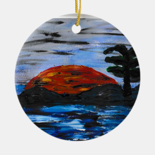 Sonnenlandschaft Keramik Ornament (Vorne)