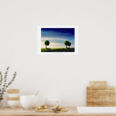 Sonnenlandschaft Malerei hübsche friedliche Kunst Poster (Küche)