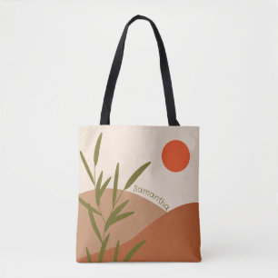 Sonnenlandschaft mit individuelle Name Tasche