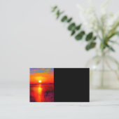 Sonnenlandschaft Öl Malerei schöne Kunst Visitenkarte (Stehend Vorderseite)