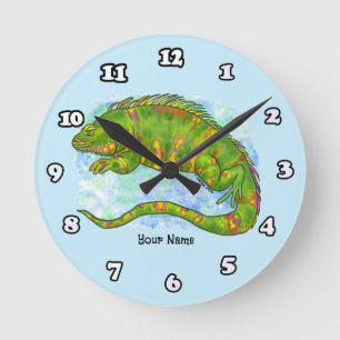 Sonnenleguan Runde Wanduhr
