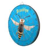 Sonnenlich wütende Hornet Wespe Cartoon Illustrati Dartscheibe (Vorderseite rechts)