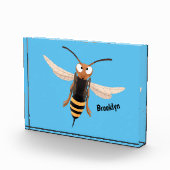 Sonnenlich wütende Hornet Wespe Cartoon Illustrati Fotoblock (Rechts)