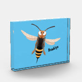 Sonnenlich wütende Hornet Wespe Cartoon Illustrati Fotoblock (Links)