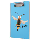 Sonnenlich wütende Hornet Wespe Cartoon Illustrati Klemmbrett (Links)