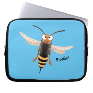 Sonnenlich wütende Hornet Wespe Cartoon Illustrati Laptopschutzhülle